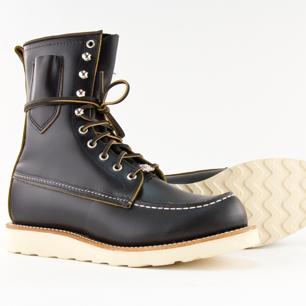 Red Wing Billy Boot 8" Moc Toe Black Klondike